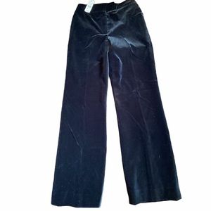 New Brooks Brothers Black Velvet Wide Leg Pants Size 10